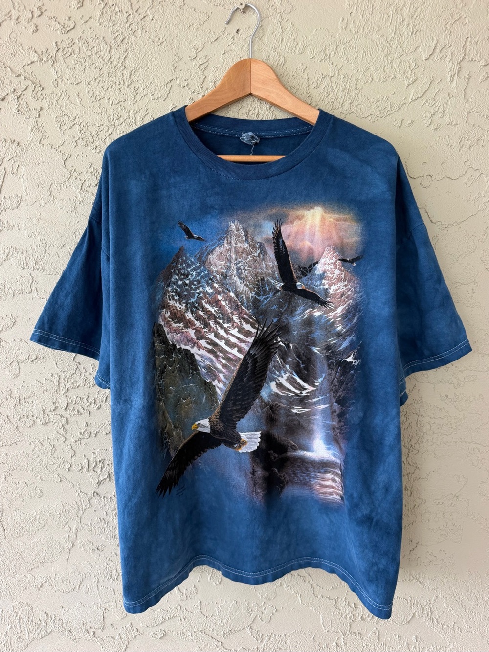 Delta Pro Weight Bald Eagle Mountain Graphic T-Shirt Blue 2XL